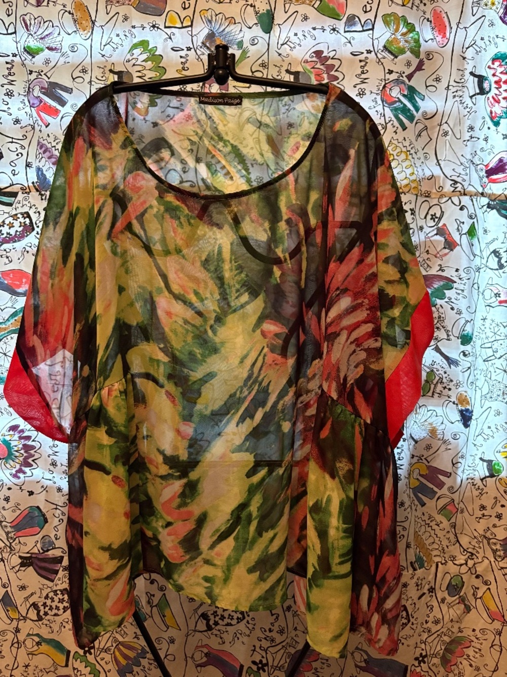 Poly floral baby doll swing top